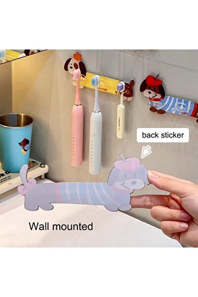 Arabest Toothbrush Holders, Wall Mounted Self-Adhesive, Decorative Organizer ...