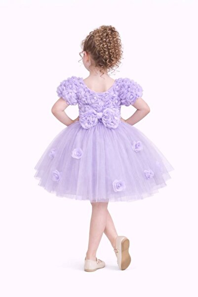 Nazhankids Rose Detailled Evening Dress