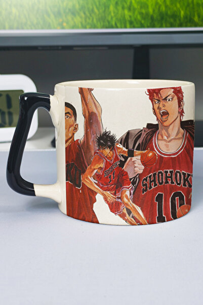 ZipZap Slam Dunk Anime Printed Ceramic Luxury Mug (1 Piece) Custom Black Hand...