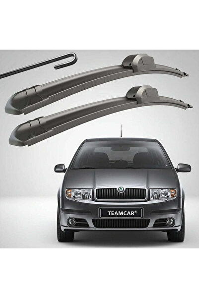 TEAMCAR Σετ 2 Επίπεδων Υαλοκαθαριστήρων Παρμπρίζ, Ειδικά για Skoda Fabia 1 (1...