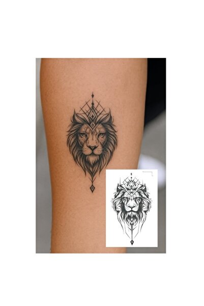 HEDİYEVİM Aslan Figürlü Mini Dövme Tattoo