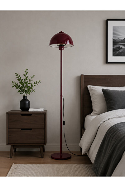 FKLIGHT Nova bordo Tek Ayaklı Metal Lambader Oturma Odası & Yatak Odası Lambader