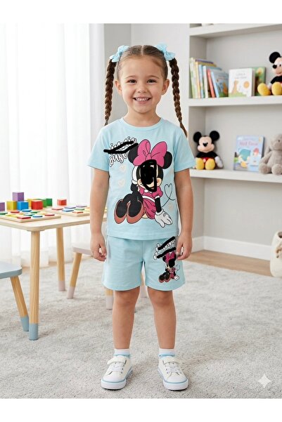 ZEYBABY Devojčički letnji dvoslojni pamučni set