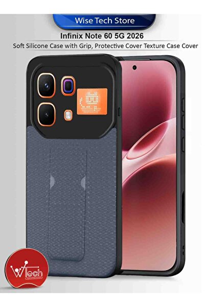 Wtech غطاء حماية سيليكون ناعم لهاتف إنفينكس نوت 60 5G 2026 مع قبضة، غلاف واقي...