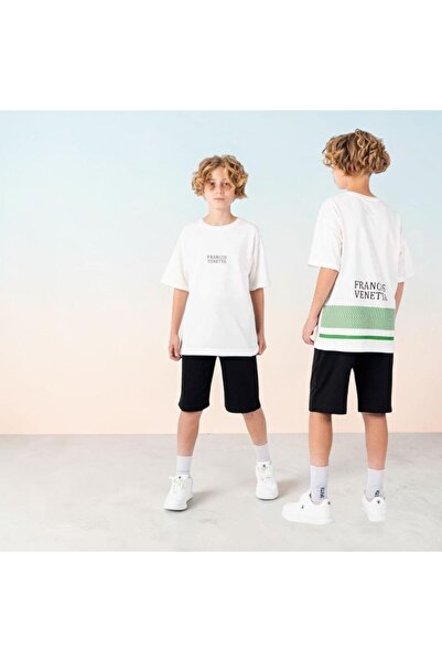 Yağmur Giyim Ruhat Francos Written Shorts Boys' Short Sleeve Set 8182