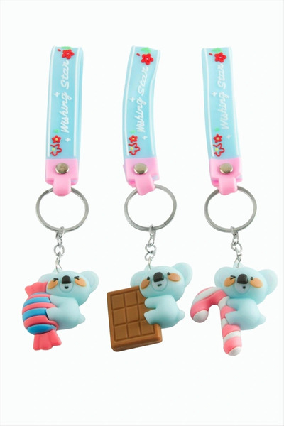 Eco Lounge Teddy Bear Candy Silicone Keychain