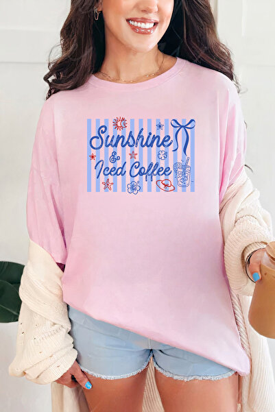 Sarah's Boutique Women's T-shirt – 100% cotton – Coffee Stripes