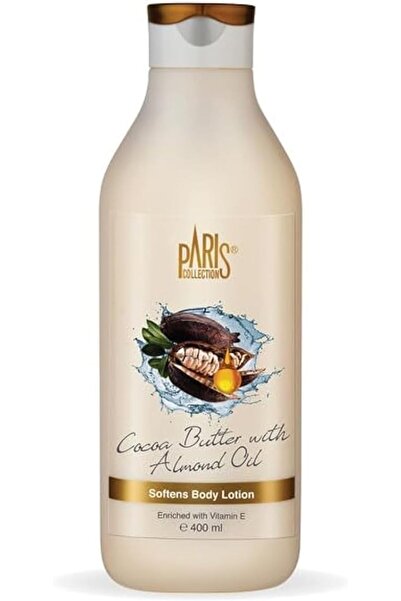 Paris Collection لوشن للجسم بزبدة الكاكاو وزيت اللوز وفيتامين E، 400 مل - ترط...