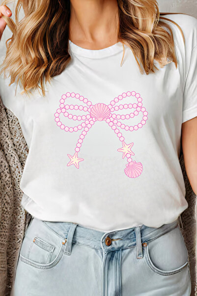 Sarah's Boutique Women's T-shirt – 100% cotton – Pearl Bow