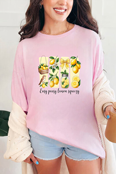 Sarah's Boutique Women's T-shirt – 100% cotton – Lemon Panels