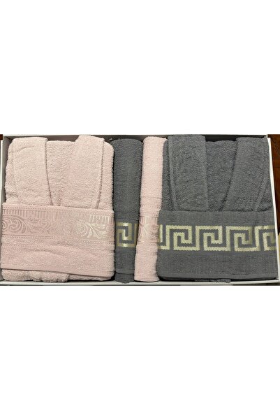 OEM Set cadou premium cu 2 halate de baie unisex și 4 prosoape din bumbac 100...