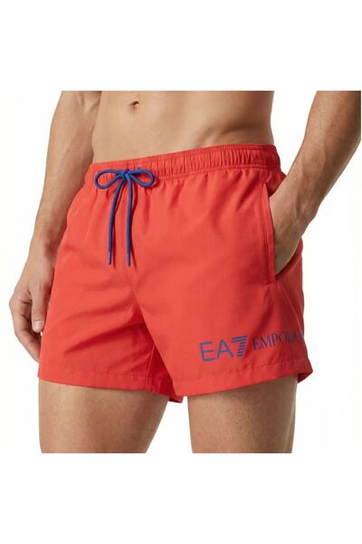 EA7 Slip de baie WATER SPORTS BW M EXTENDED LOGO BOXER pentru bărbați