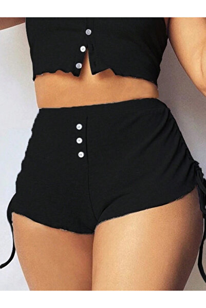 Wear Up    Women's Rope Strap Crop Blouse and Drawstring Double Camisole Shor...