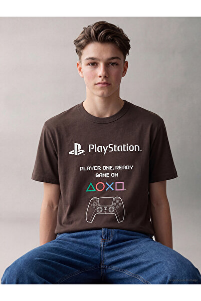 LC Waikiki Nevavm with Difference Playstation Printed Boys' T-Shirt