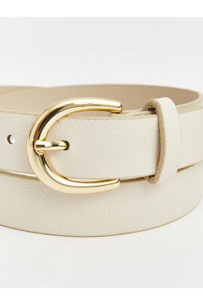 LC Waikiki Nevavm Leather-Look Women's Belt with a Difference