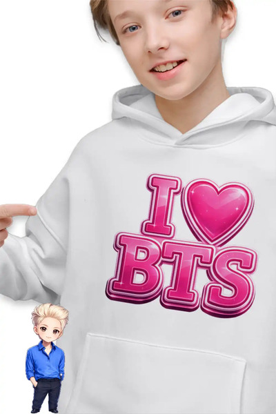 OEM Hanorac Copii Baieti I Love BTS Bangtan K-Pop