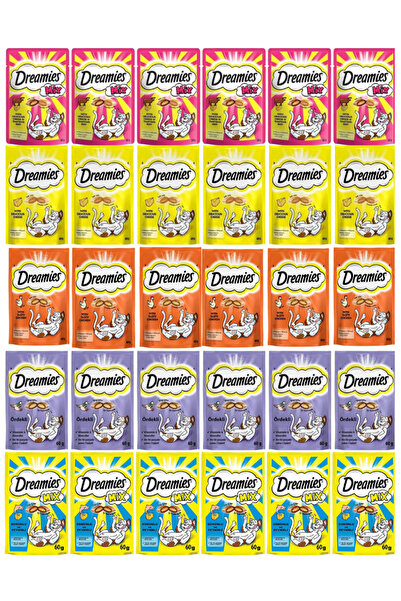 Dreamies kedi ödül maması karışık paket 60 gr x30 adet