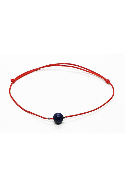 byRetroChique Bratara o piatra de lapis lazuli si bilute de argint