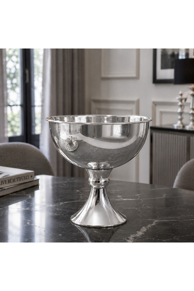 RoyalDecorHome GÜMÜŞ ELEMENT VAZO, SUNUMLUK, LÜKS DEKORATİF MEYVELİK VE GONDO...