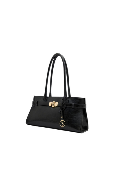 Santini Collection Bag Women's Shoulder Bag Handbag Baguette Bag Leather Casual, Stylish Black Gold Evening Dress – Lyra