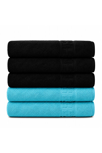 Lenjeria Pufoasa ✨ Top Bottom Set of 5 Premium 100% Cotton Face Towels, 50x90...