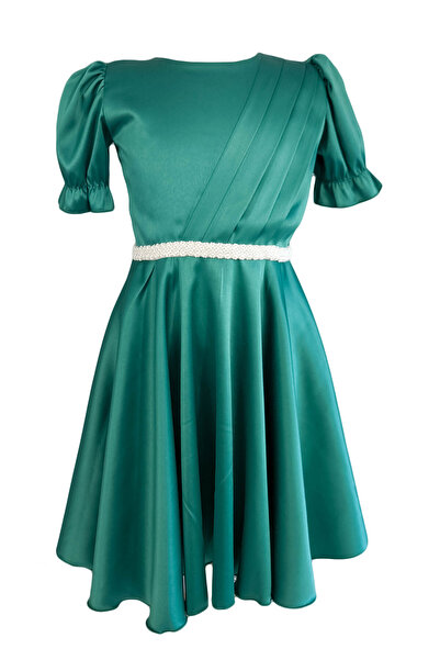 fantasialand Rochie elegantă pentru fete, model Cristina, culoare verde