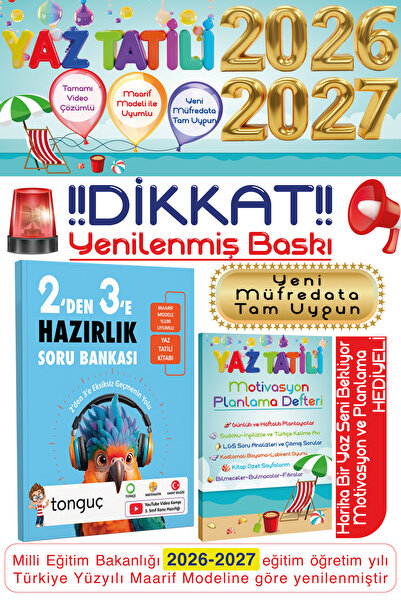 Tonguç Yayınları 2. Sınıf 2'den 3'e Hazırlık Kitabı Tüm Dersler Soru Bankası ...