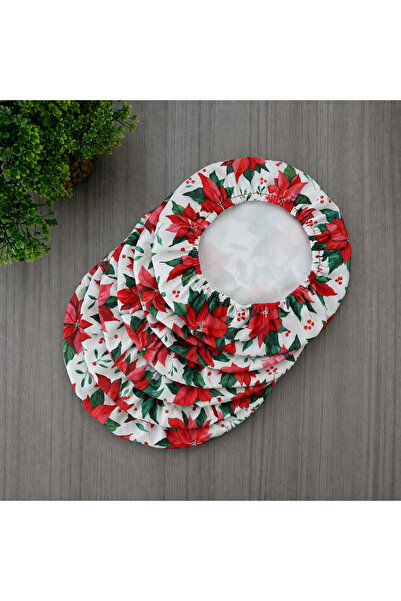 Econice American Service, 6 New Year's Flower Plate Covers