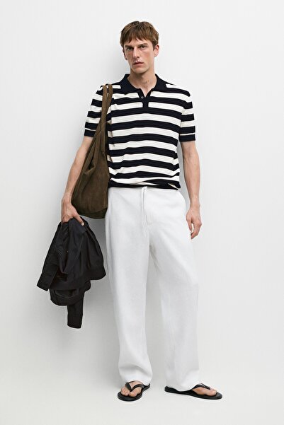Massimo Dutti %100 keten jogger fit pantolon