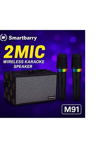 Smartberry M91 Bluetooth Karaoke Speaker with 2 Wireless Mics – Portable Part...