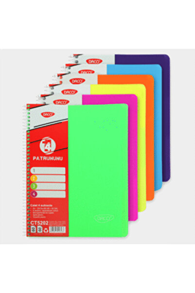 Daco Set 2 A4 notebooks with 4 subjects, 120 pages (60 Squared - 60 Lined)