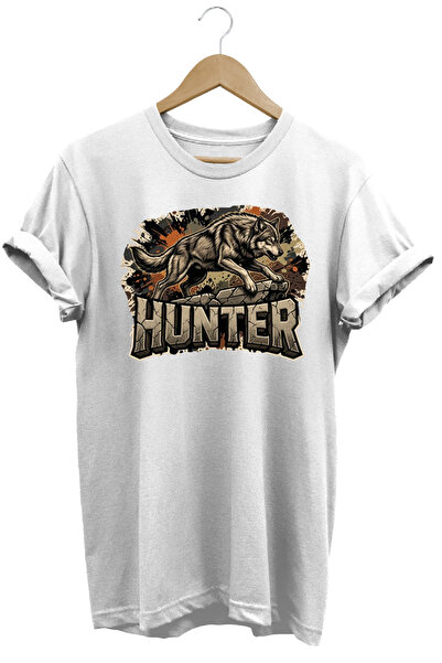 WİDİ Unisex Basset Hound Printed T-Shirt - Hunter Dogs Series Crew Neck Cotto...