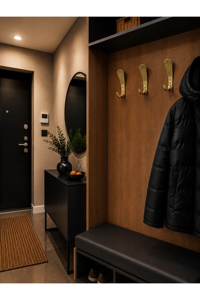 Haskan Yaren Portmento Askı Metal. Vestiyer, Dolap ve Duvar için Lüks Askı