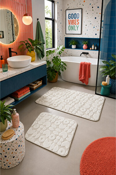 Pilloveland Plush Soft Texture Non-Slip Base 2-Piece Bath Mat Set – 60X100 & ...