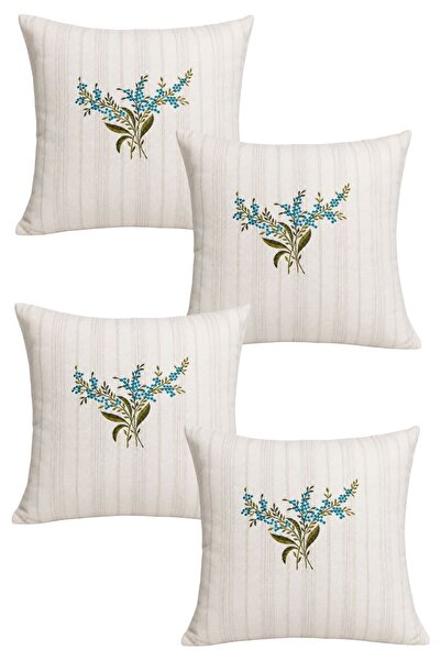 Elegancembroidery Tomurcuk Nakışlı Kırlent Kılıfı 4'lü Set | Bohem Dekoratif ...