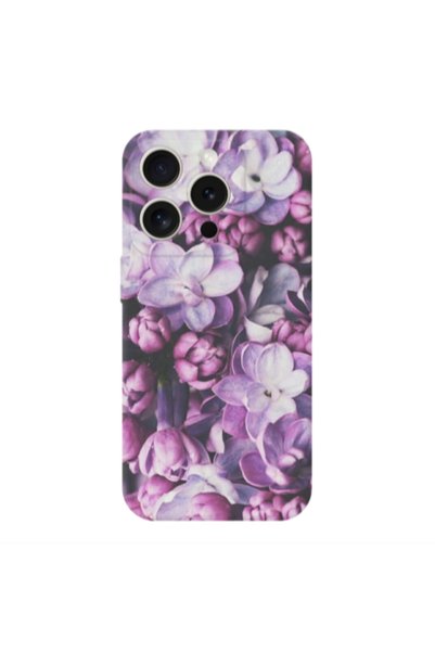 Other Apple Iphone 16 Pro Purple Flowers Transparent Silicone TPU Θήκη