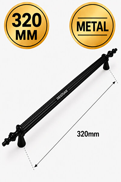 Regisan Metal 320 mm Siyah Boru Kulp 1 Adet