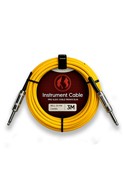 Kırlın Instrument Jack Cable 3 Meters. (Sari)
