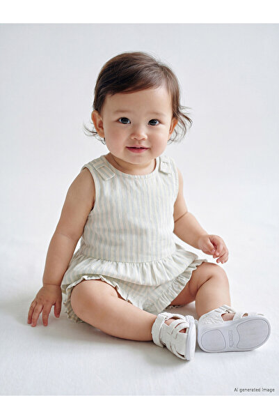 LC Waikiki Trendlucky Striped Baby Girl Shorts Set with a Difference