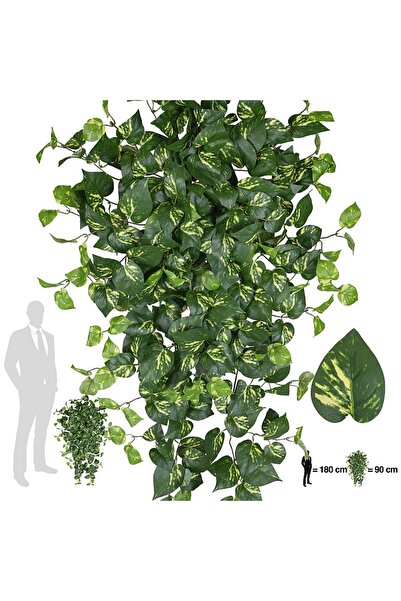 Roberto Rossi Scindapsus artificial 90 cm cu 352 frunze. verde - galben