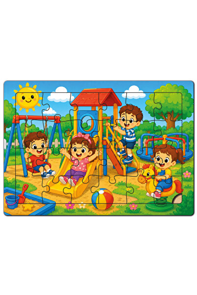 minİQ toys A Day in the Park Wooden Puzzle (24 Pieces)