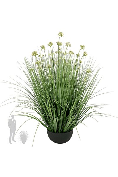 Roberto Rossi Iarba artificiala Onion 80 cm cu 14 flori de praz albe
