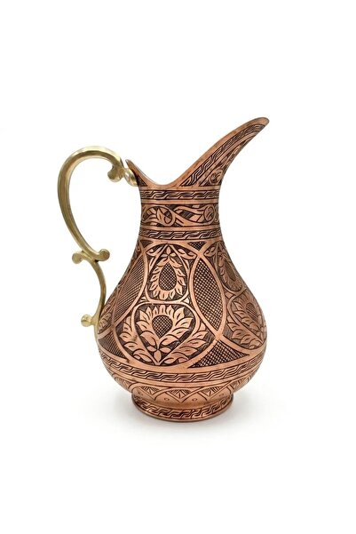AURA COPPER Ağır El İşlemesi Ördek Bakır Sürahi 1.2mm Kalın Saf Bakır 2 Lt - ...