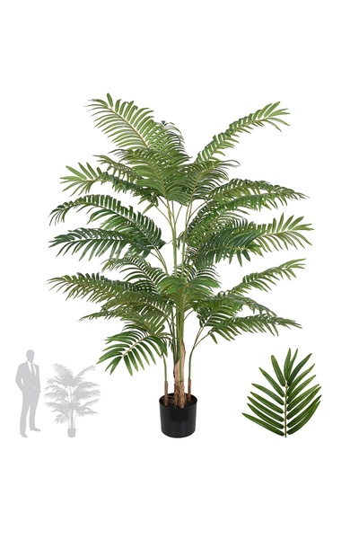 Roberto Rossi Palmier artificial H150cm Areca cu 10 tulpini si 10 frunze