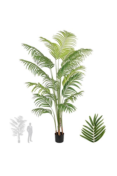 Roberto Rossi Palmier artificial H210cm Lady palm cu 18 tulpini si 18 frunze