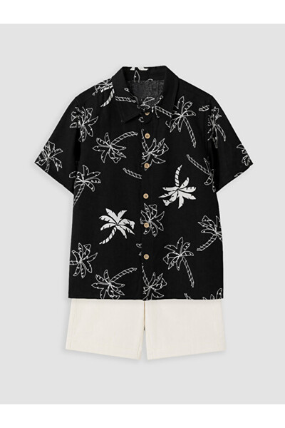 LC Waikiki Esvab • Modern & Distinctive Embroidered Boys' Shirt and Shorts