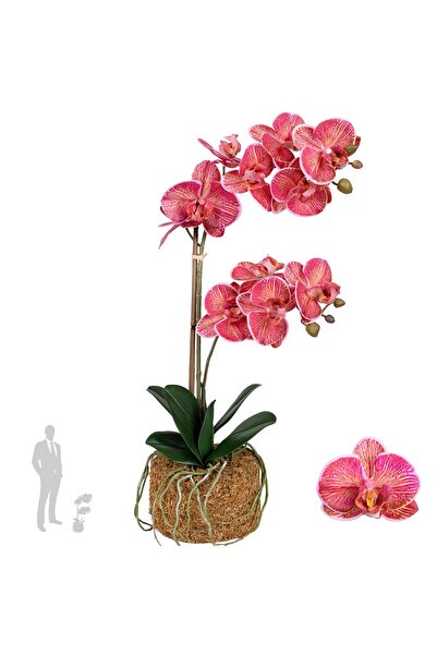 Roberto Rossi Orhidee artificiala cyclame cu aspect H58 cm cu 2 tulpini