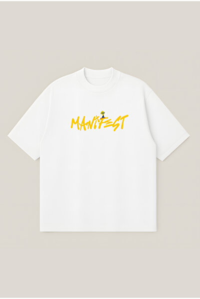 Moon Dancer Manifest Esin Tweety Oversize Boxy Kesim Unisex %100 Pamuklu Bask...