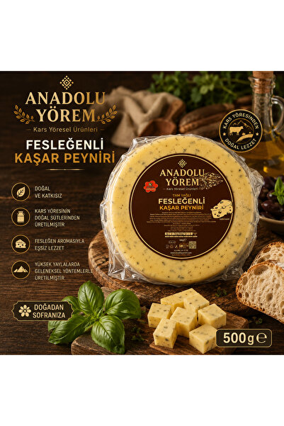 Anadolu Yörem Fesleğenli Kaşar Peyniri 500 g