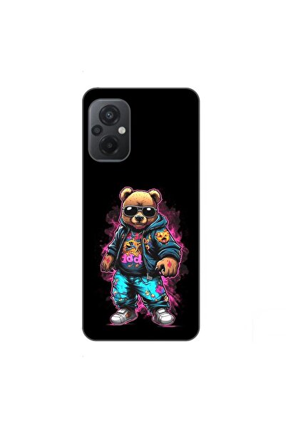 OEM Θήκη συμβατή με Xiaomi Poco M5 Σιλικόνης Gel TPU με σχέδιο Αρκούδας, Μαύρ...